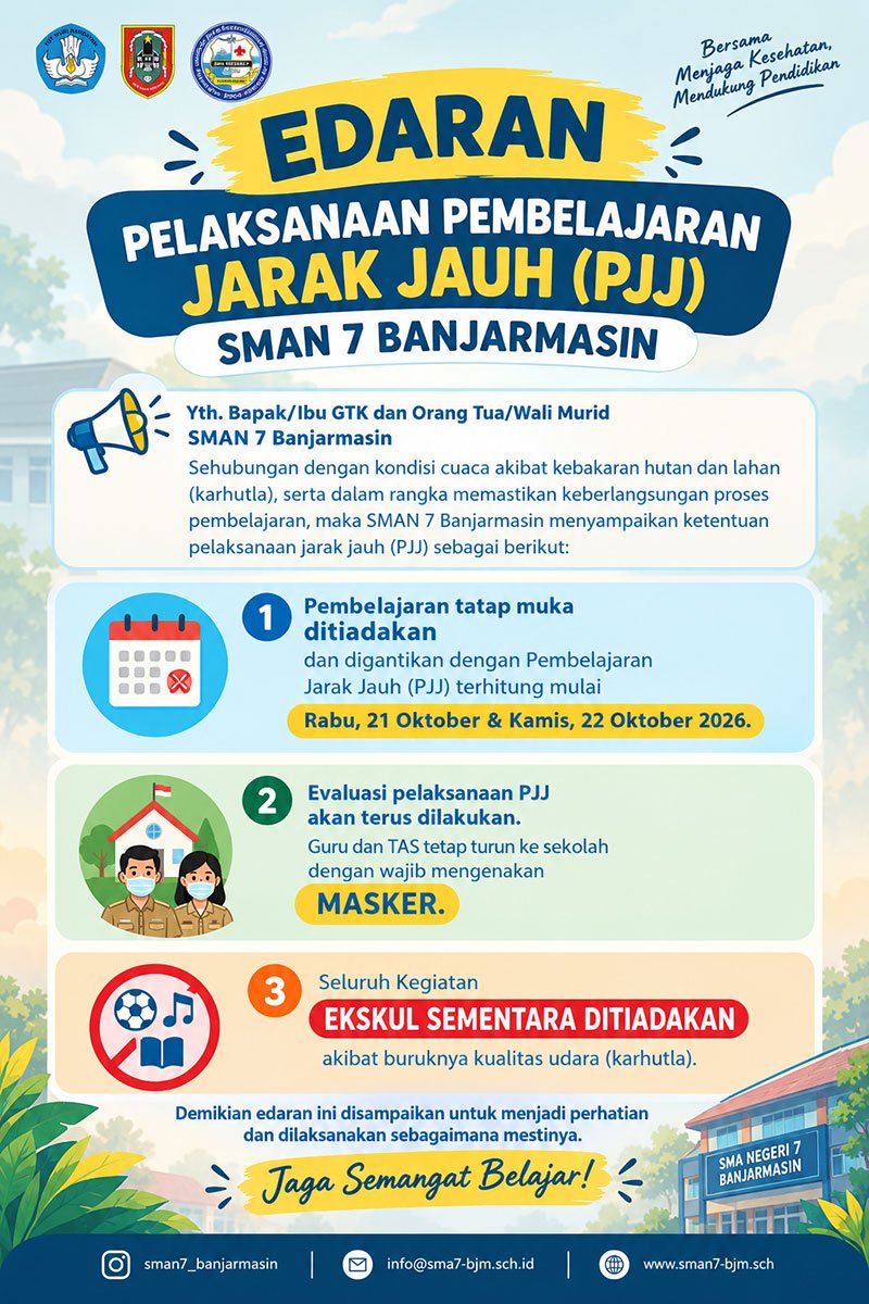 Edaran Pelaksanaan Pembelajaran Jarak Jauh (PJJ) 21-10-2016